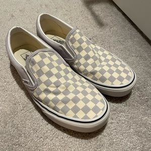 Slip on checkered vans size 11W 9.5M